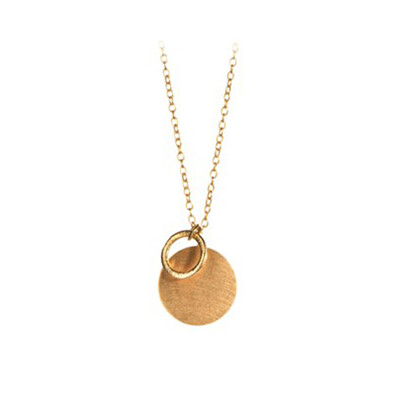 Coin & Circle Necklace - Gold