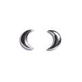 Click to view product details and reviews for Simple Moon Stud Earrings In Silver Default Title.