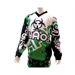Chaos Kids Off Road Motocross Race Mx Shirt Green