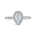 Click to view product details and reviews for Pear Cut Diamond Halo Ring 087cts.