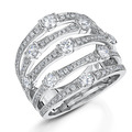 Click to view product details and reviews for Diamond 5 Row Ring 157cts.