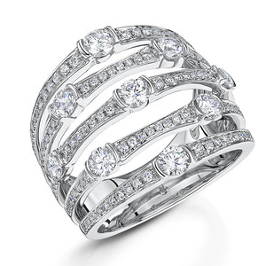 Diamond 5 Row Ring 157cts