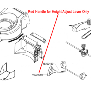 Al Ko Red Handle Height Adjust Lever Ak46039202