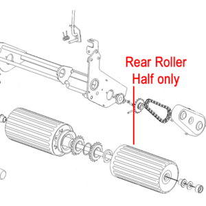 Hayter Harrier 56 Rear Roller Half 560031w