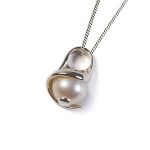 Delicate Necklace In Silver And Pearl 16 42cm