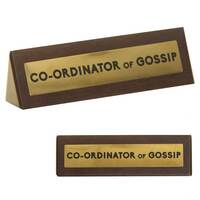 Wooden Desk Sign - Gossip