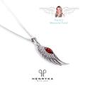 Click to view product details and reviews for Angel Wing Necklace In Silver And Amber 16 42cm.