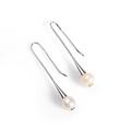 Click to view product details and reviews for Elegant Open Hook Earrings In Silver And Pearl Default Title.