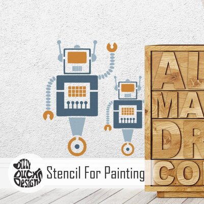 ROBOT ROLLY Stencil