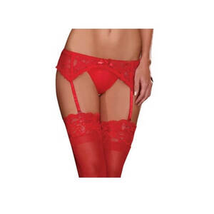 Dreamgirl One Size Red Sultry Nights Garter Belt