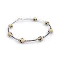 Click to view product details and reviews for Bead Tube Bracelet In Silver And Dalmatian Jasper Default Title.