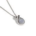 Click to view product details and reviews for Sealed With A Kiss Necklace In Silver And Blue Lace Agate 16 42cm.