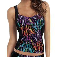 Panache Tallulah Tankini Top Feather Print