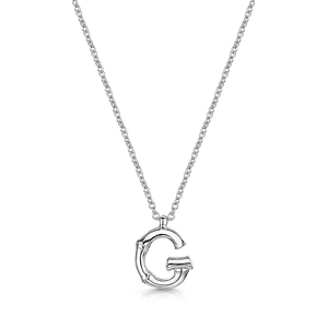 Rox Bamboo Sterling Silver Letter G Pendant