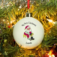 First Christmas Santa Bauble