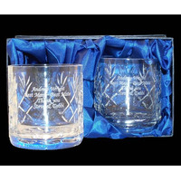 Crystal Whisky Tumblers In Presentation Box