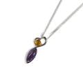 Click to view product details and reviews for Amber Amethyst Necklace Set In Silver 16 42cm.