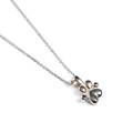 Click to view product details and reviews for Paw Print Necklace In Silver 22 56cm.