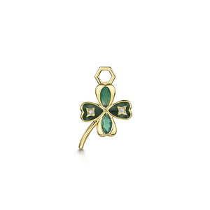 Rox Lox Diamond Agate Clover Charm