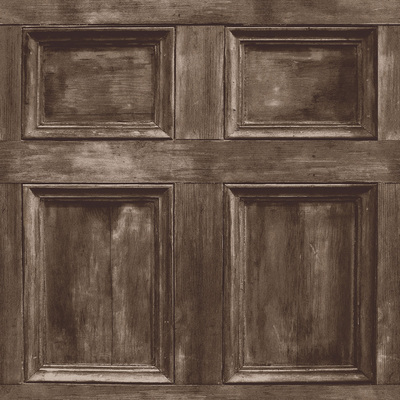 Distinctive Wood Panel Wallpaper Dark Brown Fine Decor FD31055