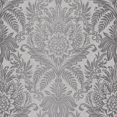 Crown Signature Damask Wallpaper French Grey M1067