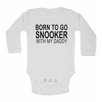 Born to Go Snooker with My Daddy - Long Sleeve Baby Vests for Boys ...