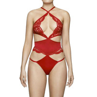 Coco de Mer Scarlett Bodysuit SCA-022-07 Tango Red SCA-022-07 Tango Red
