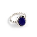 Click to view product details and reviews for Large Oval Ring In Silver And Lapis Lazuli M.