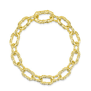 Rox Cane Yellow Oval Link Bracelet