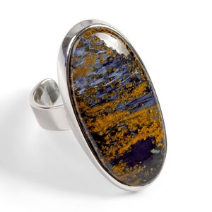 African Pietersite Statement Ring Natural Designer Gemstone Default Title