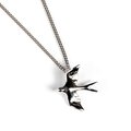 Click to view product details and reviews for Miniature Swift Swallow Bird Necklace In Silver 16 42cm.