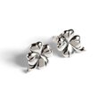 Click to view product details and reviews for Lucky Four Leaf Clover Stud Earrings In Silver Default Title.