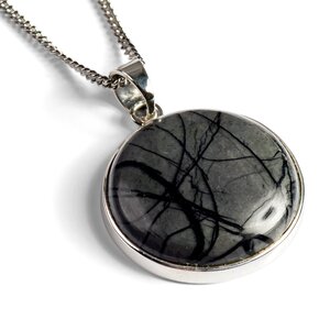 Picasso Jasper Necklace Natural Designer Gemstone 16 42cm