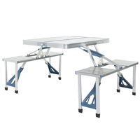 Charles Bentley Odyssey 4 Seater Folding Dining Table Set