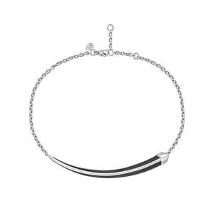 Shaun Leane Sabre Deco Silver Ceramic Chain Bracelet Medium Code Sa083ssbkbzm