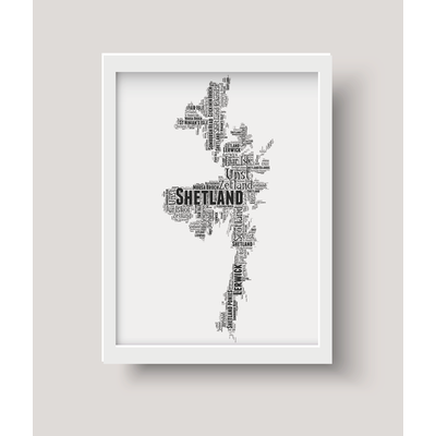 Shetland Islands - Personalised Word Art Map