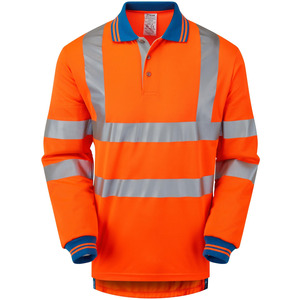 Pulsar Pr470 Crs High Vis Orange Polo With Cut Resistant Sleeves