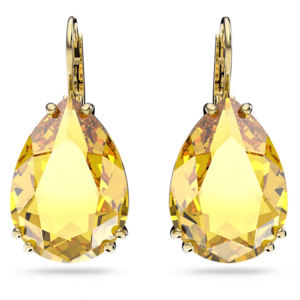 Swarovski Millenia Earrings Pear Cut Crystal Yellow Gold Tone Plated 5619495