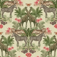 Animal Kingdom Wallpaper Cream Grandeco A49303