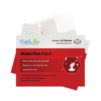 Biotin Plus Vitamin 30 Patches for Hair, Skin, and Nails &pipe; PatchAid