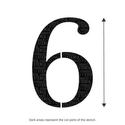 Decorative Number Stencils - S - 23cm (9 inches) High / 6