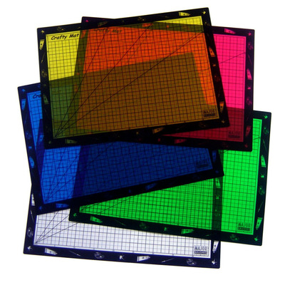 Pack of FIVE Large 50cm Coloured Crafty Mats