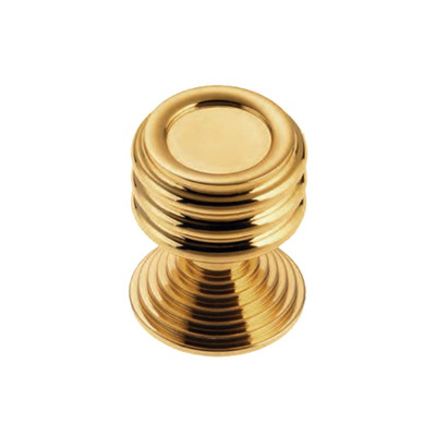 Croft Architectural Rutland Cupboard Door Knob, 32mm, *Various Finishes Available - 5105 POLISHED BRASS
