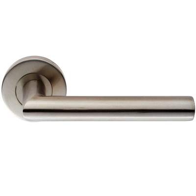 Eurospec Julian Oval Mitred Stainless Steel Door Handles - Satin Stainless Steel - CSL1195 (sold in pairs) SATIN STAINLESS STEEL