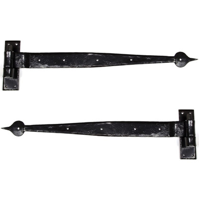 From The Anvil Cranked Hook & Band Hinge (24" OR 35"), Black - 91473 (sold in pairs) 24" HOOK & BAND HINGE (CRANKED PAIR), BLACK