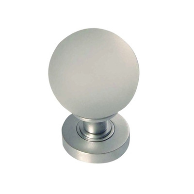 Frelan Hardware Frosted Ball Glass Mortice Door Knob, Satin Chrome - JH5204SC (sold in pairs) SATIN CHROME