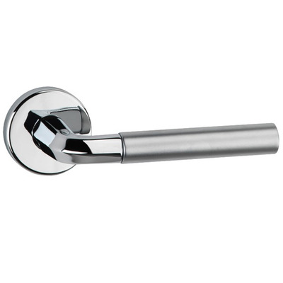 Urfic Paris Door Handles On Rose, Polished Chrome - 5700-398-22-23 (sold in pairs) POLISHED CHROME