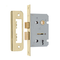 Frelan Hardware 2 Lever Contract Sash Lock (64mm OR 76mm), Electro Brass - JL470EB 76mm (3 INCH) - ELECTRO BRASS