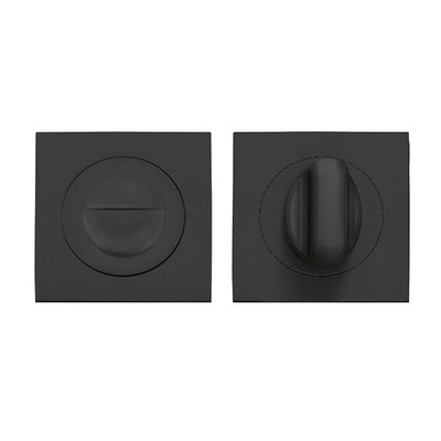 Zoo Hardware Stanza Square Bathroom Turn & Release, Oscuro Matt Black - ZPZSQ004-OMB (Sold in Singles)  OSCURO MATT BLACK