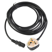 Power Lead IEC -13 Amp Plug 5M 10 Amp Fuse